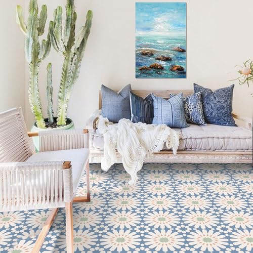 Dosseret mural en vinyle aspect floral pour salle de bains