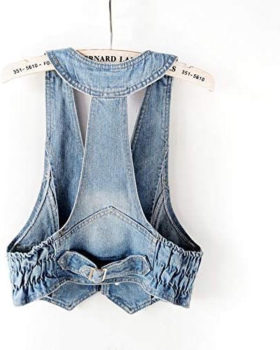 Only Faith Women Denim Vest Sleeveless 