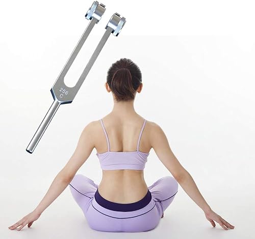 Miniatura 5 de QIYUN Tenedor de afinación, 128 Hz, instrumento de curación médica de aluminio con 256 Hz y una herramienta de reparaciónbiocampo humano Diapason