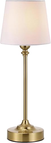 Lámpara de mesa inalámbrica recargable dorada, 1 paquete de latón de 4000 mAH, funciona con pilas, lámpara para decoración, 3000 K con control