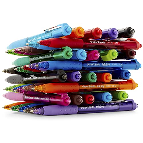 Image of Paper Mate InkJoy 300RT Retractable Ballpoint Pens, Medium Point, 10 Ink Colors, 24 Pack (1951398)