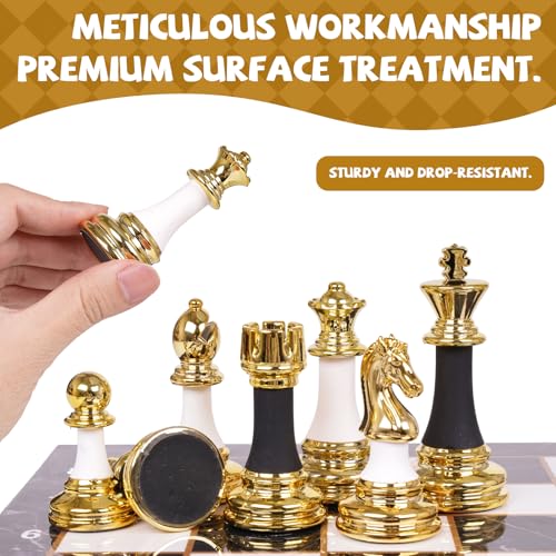Set de Ajedrez Grande con Tablero Plegable de Madera 15 Pulg miniatura 5