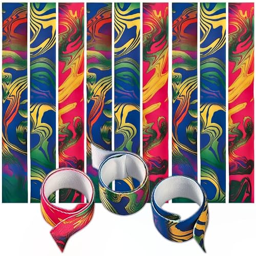 Dozen Nylon Tie-Dyed Slap Bracelets