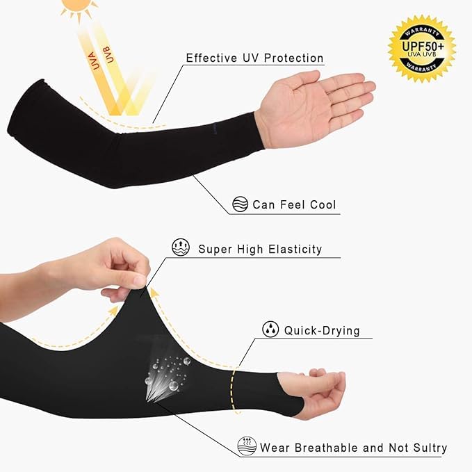 Image of VEDORA Balaclava Face Mask with Eye Protector & UV Protection Arm Sleeves Combo for Men & Women | Winter Windproof Mask + Cooling Arm Sleeves for Bike Riding, Cycling & Outdoor Use
