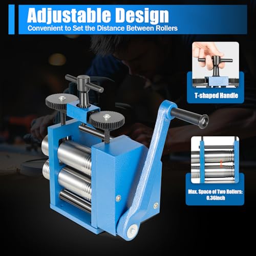 Rouleau manuel en acier combiné avec rouleau réglable pour tôle et fil