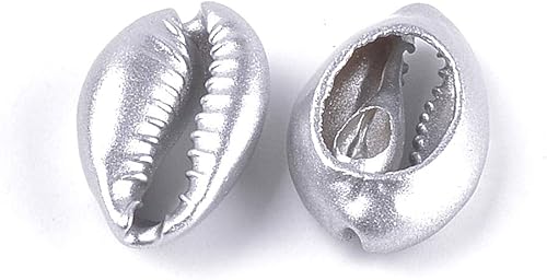 Vista 57 de Cheriswelry 10 cuentas de concha de cauri impresas con estrellas de mar sin perforar, dijes de conchas de océano, verano, playa, cuentas Estrella