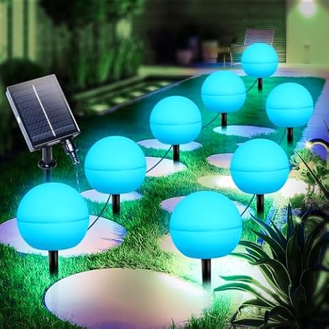 Mexllex 5 LED Solar Globe Stake Lights Cover