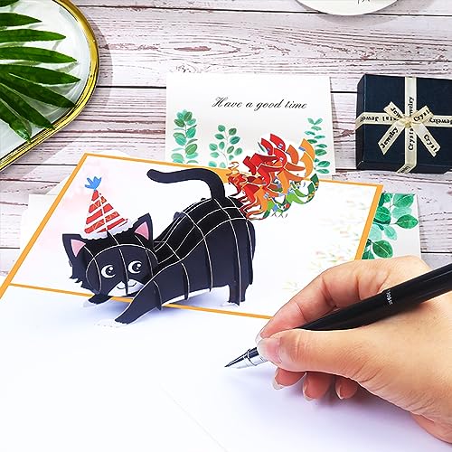 Funny Cat Pop Up Birthday Card, Funny 3D Birthday Cards for Adults and Kids with Envelopes, Handmade Gifts for Cat Mom, Dad, Friend and Every Cat Lover - Image 4