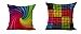 Crayon de Couleur Parapluie Plume Lin Oreiller Cadeau Maison Bureau décoration Oreiller Chambre canapé Voiture Housse de Coussin ASA16 2 pièces 45x45cm
