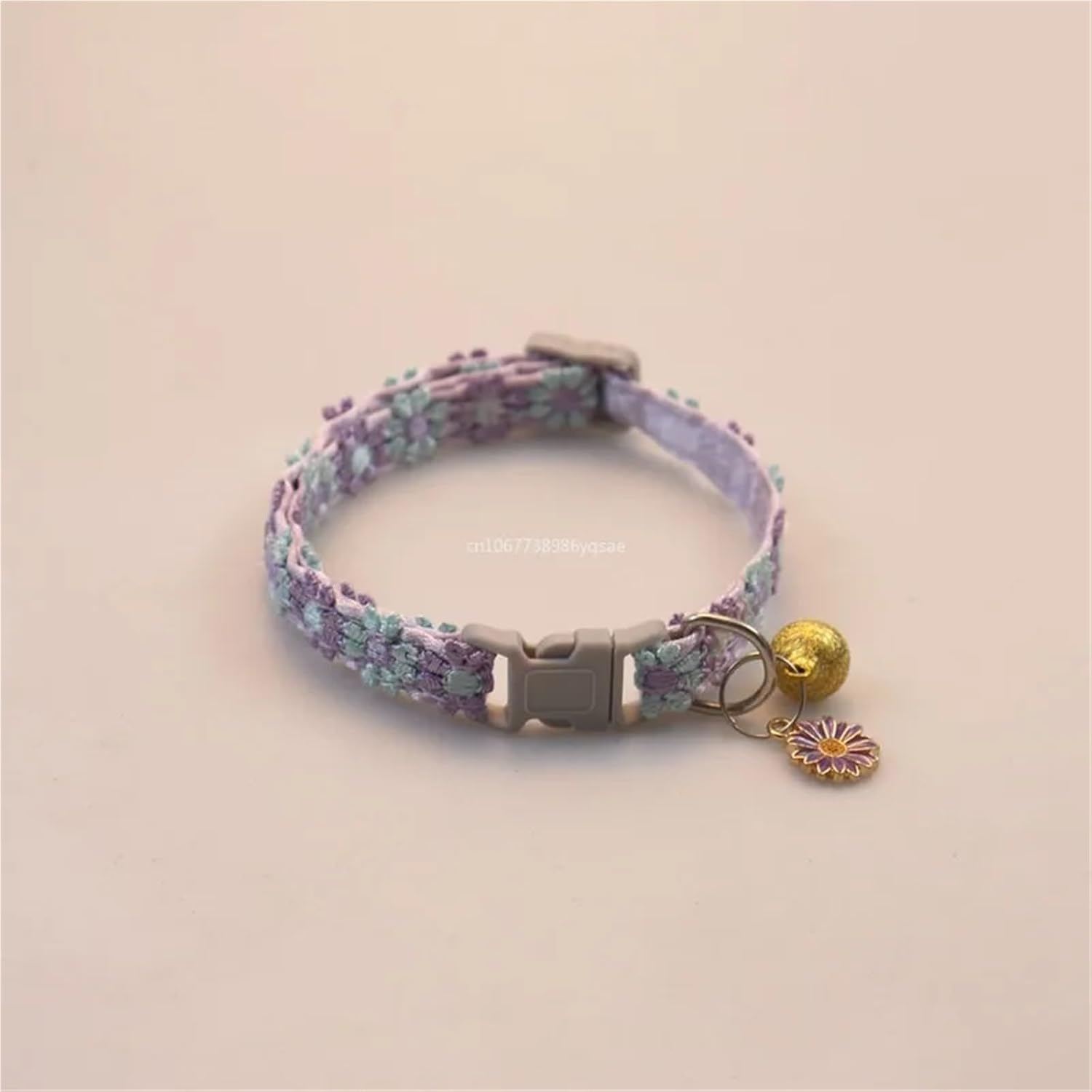 Cat Dog Collar Adjustable Cat Collar Cute Lace Flower Decoration Pet with Bell and Alloy Pendant for Cats and Puppies Kitten Accessories(Color10)