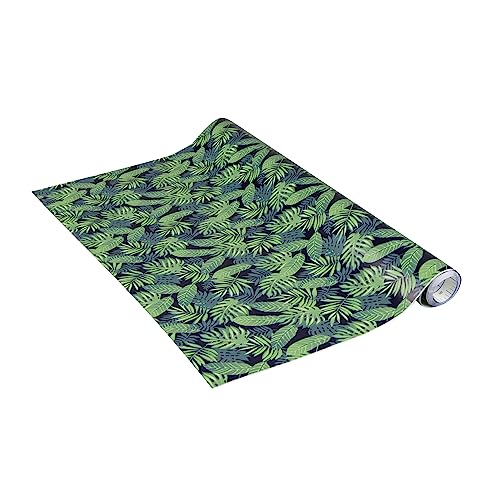 Venilia Klebefolie | Jungle Blätter Tropic Dschungel Optik | 45 cm x 2 m, Stärke 95μ | selbstklebende Möbel-Folie, Dekofolie, Tapete, Küchenfolie | PVC ohne Phthalate | Made in EU