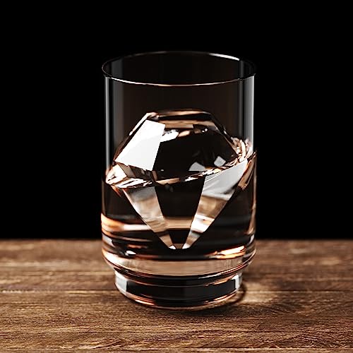 Image of Clear Diamond Ice Cube Tray: Crystal Clear Ice Maker - Large Diamond Shape Ice Cube Maker for Whiskey Cocktails Bourbon
