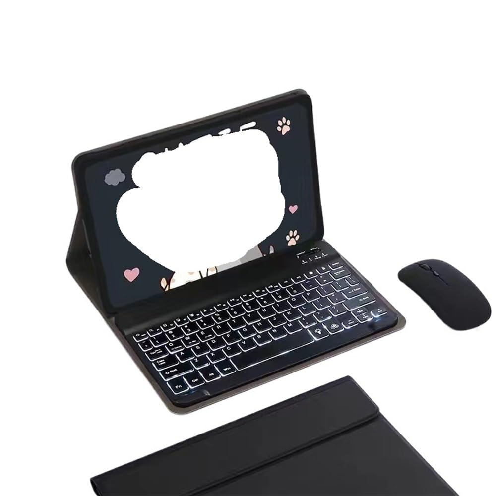 Funda de cuero con teclado y ratón para tableta Xiaomi Pad 5 Pro 11" 7
