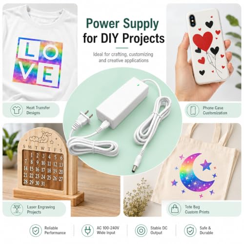 LaWana Replacement Power Adapter for Cricut Maker 4 & 3, 24V Charger by LaWana - Used condition - Image 7
