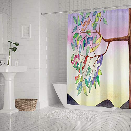 Rideau de douche en polyester imperméable 182x182 cm avec crochets