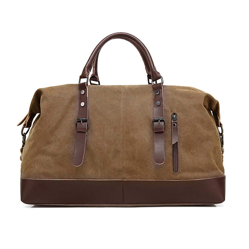 Bolsa de viaje de fin de semana, multifunción, bolso de mano, bolso de hombro para fin de semana, de lona, piel sintética, retro, bolsa de deporte, bolsa de viaje, bolso de lona, unisex, holdall,