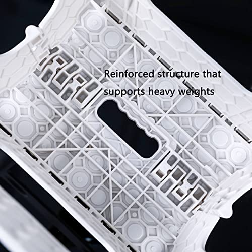 Pandaear Home Folding Step Stool, Lightweight Step Stool With 7.5 Inch Height For Kids, Sturdy Foot Stool For Kitchen, Bedroom, Bathroom & Bathroom- White #TOP4