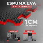 JUPPLIES – Suelo Gimnasio 30x30x1cm – Esterilla Puzzle Fitness de Goma para Suelo – Alfombra Protectora para Gimnasio en Casa – Tatami en Puzzle