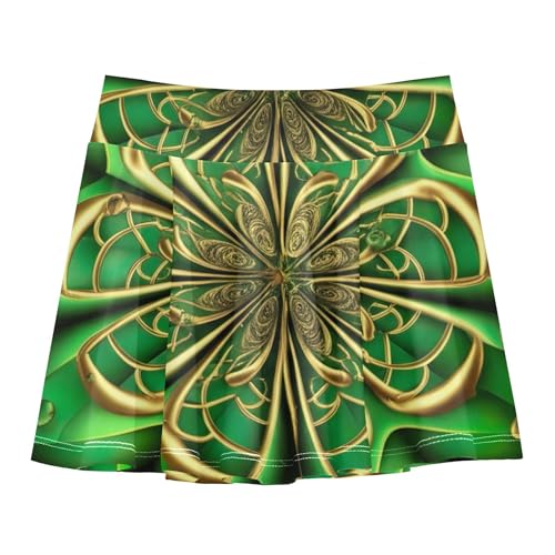 Girls Skorts Athletic Shorts St Patricks Clover Golden Tennis Skirts for Kids Custom Butterfly Skirt 3t