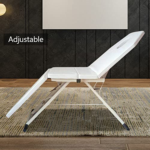Table de massage mobile et pliable blanche OUKANING pour soins - 4