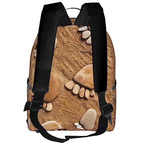 Sac à dos pour ordinateur portable noir mixte imprimé Pebble Footprint - 3