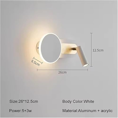 Miniatura 2 de Aplique de pared LED moderno, lámpara de noche con interruptor, luminaria Interior para estudio, habitación de hotel, luz de lectura, foco