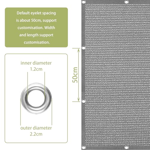 Voile d'ombrage 3x3m perméable gris clair filet anti-UV - 7