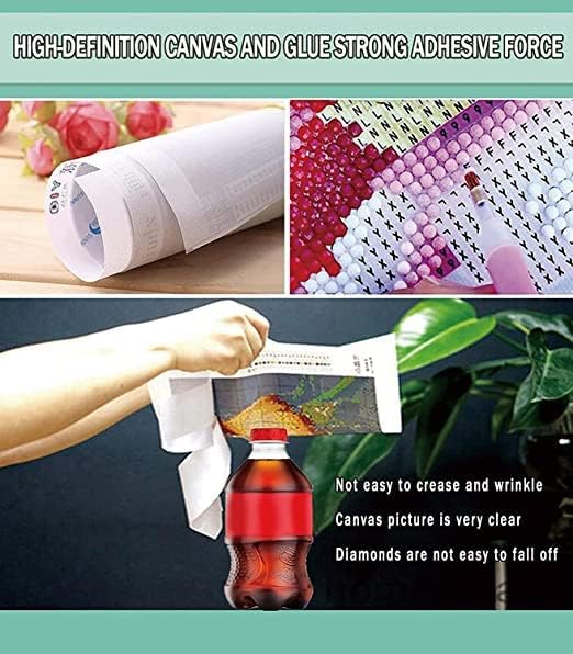 Miniatura 6 de Kits de pintura de diamantes 5D por números, 16 x 20 pulgadas para adultos y niños, arte redondo de mosaico de punto de cruz con diamantes de