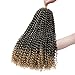 Dorsanee Ombre Honey Blonde Passion Twist Hair 18 Inch 7 Packs Water Wave Crochet Hair Long Bohemian Curly Braiding Hair for Butterfly Locs, Faux Locs, Boho Style Spring Twist Crochet Braids (T27#)