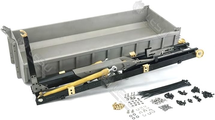 LESU Metal Hydraulic Rod Bucket 8 * 8 Dump RC Truck Roll On/Off Tipper for 1/14 DIY Tamiya