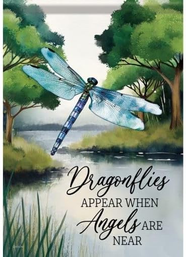 Carson Home Accents Flag-Garden-Dura Soft-Dragonflies Appear (12.5" x 18")