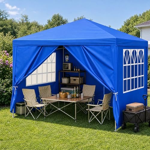 HAHASOLE 10x10ft Canopy Tent with Frame, Outdoor Canopy...