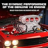 V8 Engine Model Kit, Runnable Model Engine Building Kits for Adults & Kids 8-14+, Build Your Own Visible STEM Car Engine with Motors, 2347PCS DIY STEM Building Blocks Sets Gifts for Adults Boys Girls