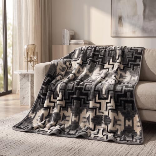 Image of BSB HOME Single Bed Mink Blanket, Velvet Like Soft Plush Fleece Blanket, Warm Lightweight AC Blanket for Winter,Ultra Soft Cozy Bed Blanket for Home & Travel,56 x 80 Inches(142 x 203 cm)-Charcoal Grey