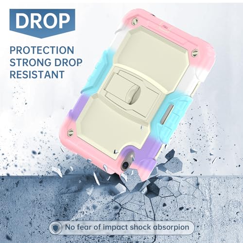 Protection iPad Mini 6 robuste rose pour devoirs des enfants - 7