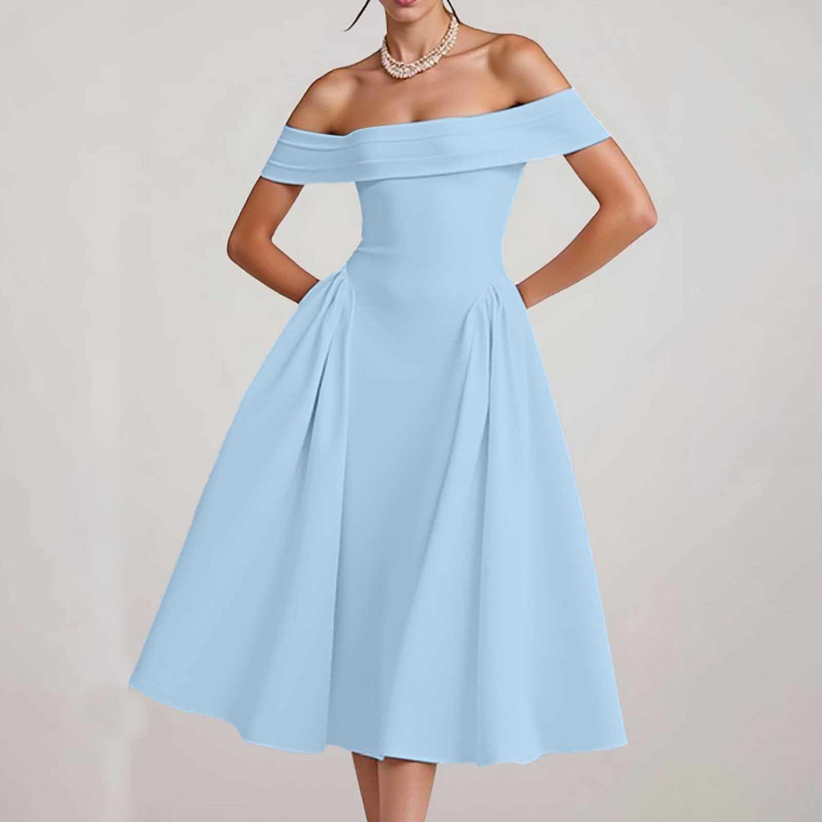 Générique Robe Bustier Femme élégante Dos avec col Droit pour Sortie Occasion décontractée