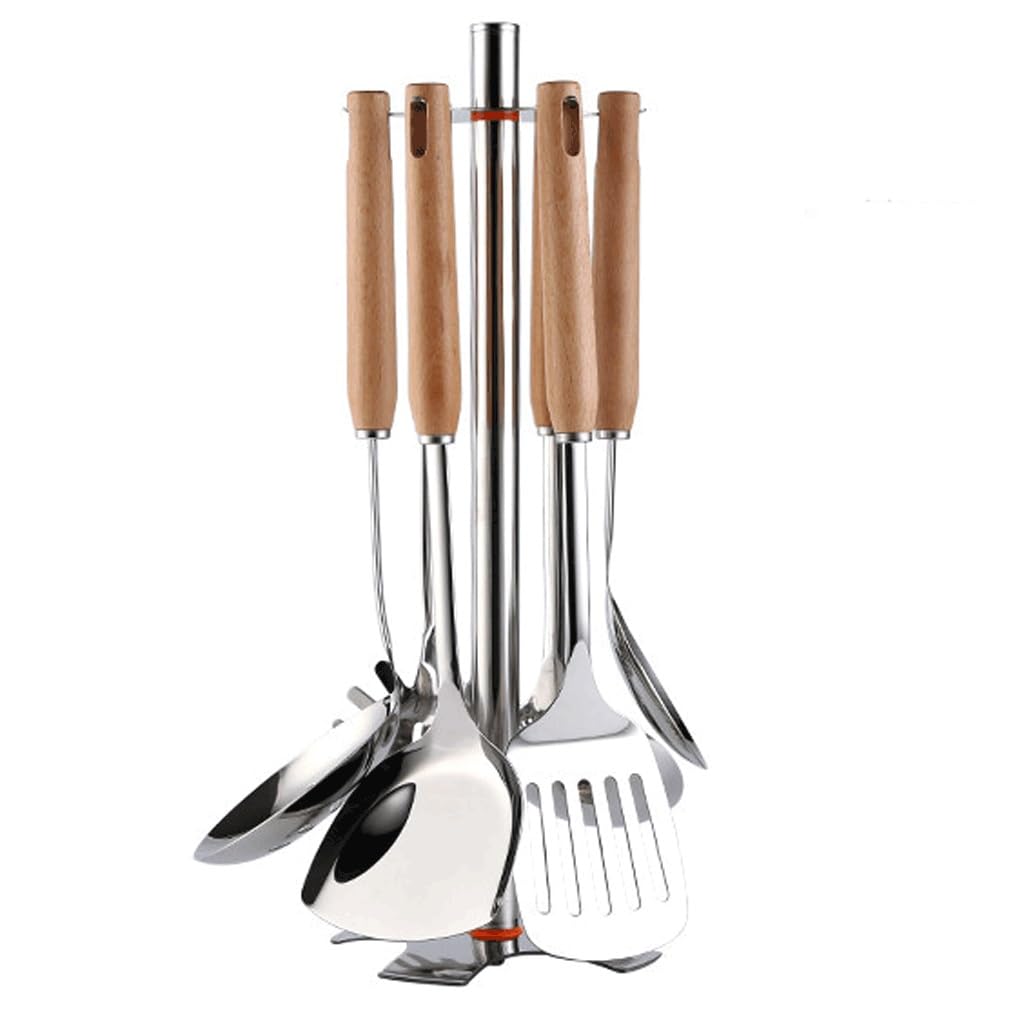 Cucchiaio da Cucina Costruzione Robusta Spatola da Cucina in Acciaio Inossidabile Pala da Cucina Materiali