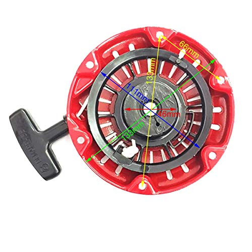 KATSU Seilzugstarter Starterkit passend für Stampfer mit Honda Motor GX100 Benzinmotoren Stromerzeuger (Rot) SP14013211