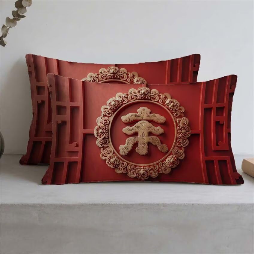 Housse de coussin imperméable et rétro 60x80 cm avec impression double face - 3