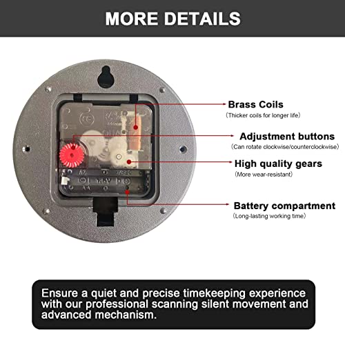 Ulquisnce Abstract Wood Wall Clock - Orange Kitchen Decor, Round Clock For Bathroom, 2-In-1 Desk And Wall Mount, Decorative Clock For Living Room And Home（12 Inch） #TOP3