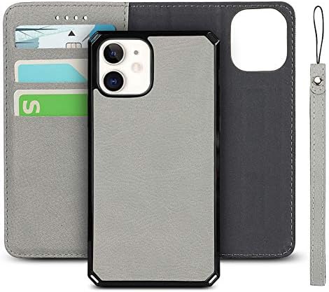 Zouzt Zipper Coin/Cash Wallet Case Compatible with iphone 11,[6 Card Slots] [Wrist Strap] [Stand Feature] Detachable 2 in 1 Magnetic Leather Slim Cover Case for iphone 11-Blue