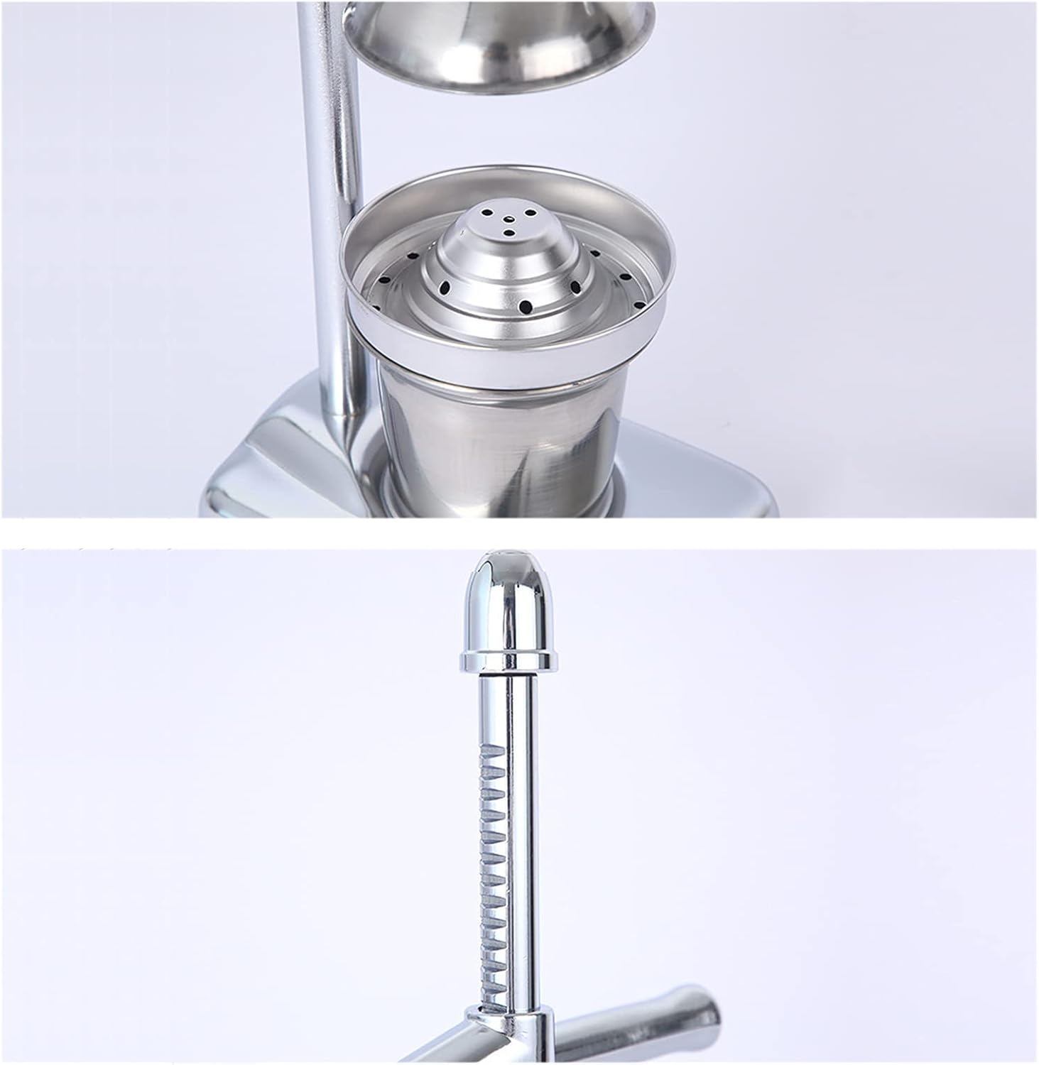 Meech Manual Juicer Citrus Lemon Squeezer Juicer for Orange Juice no Pulp Manual Juicer Hand Crank Kitchen Assesoties 4.72x7.08x14.96 Inches