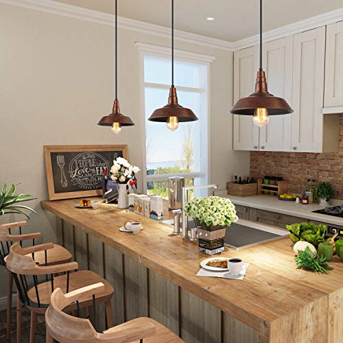 image for LNC Pendant Lighting for Kitchen Island Farmhouse Bran Hanging Fixture