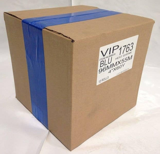 Mr. Shrinkwrap Case of 4" x 108' Preservation Tape - 12 Rolls - Blue - MSW-714B-Case