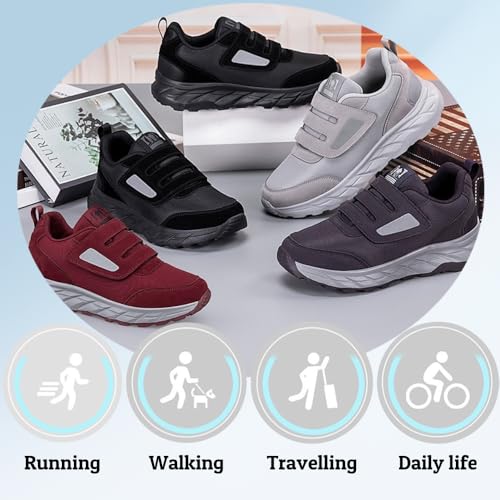 Zvjv Scarpe Per Diabetici Uomo Scarpe Per Diabetici Donna Extra Larghe Pantofole Uomo Ortopediche Senza Lacci Sneaker - 5