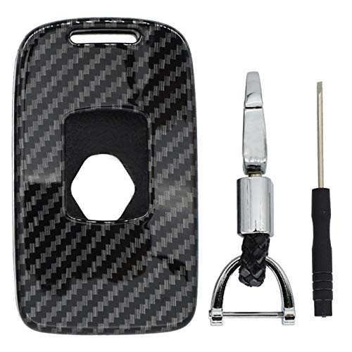 Coque de clé intelligente 4 boutons en fibre de carbone pour Renault Koleos Kadjar Talisman Captur Espace Clio Megane 2016 2017 2018 2019 2020 2021 de remplacement de voiture