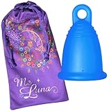 Me Luna Menstruationstasse Classic, Ring, Blau, Größe S