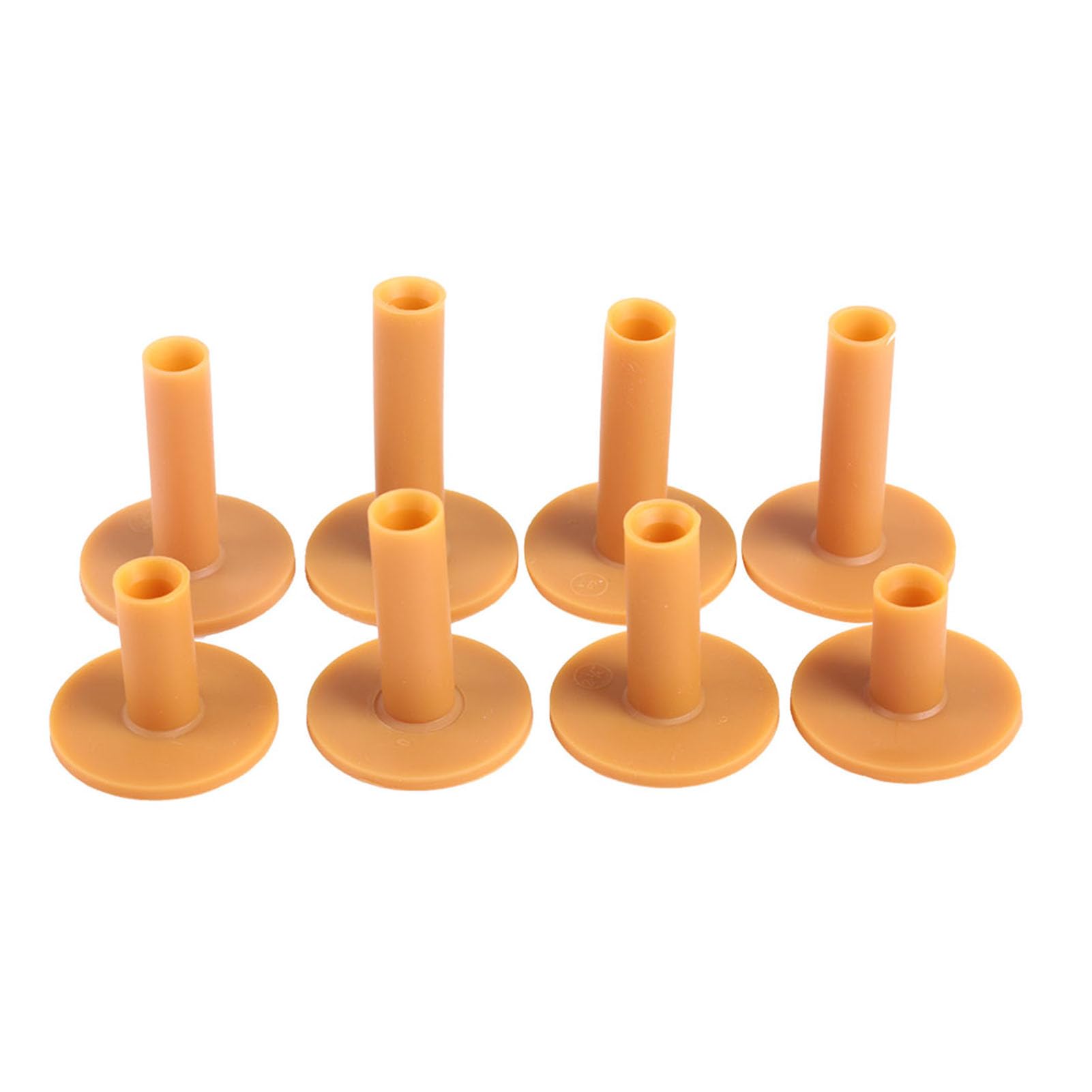 Yosoo Health Gear Goma Tees de Golf, Set de 8 Piezas Irrompibles, Diferentes Tamaños 35-80 mm, Base para Campo de Práctica de Conducción