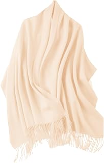 100% Wool Extra Large Thick Pashmina Wraps for Women Travel Shawl Scarf Cashmere Stole. All-Season Gifts
