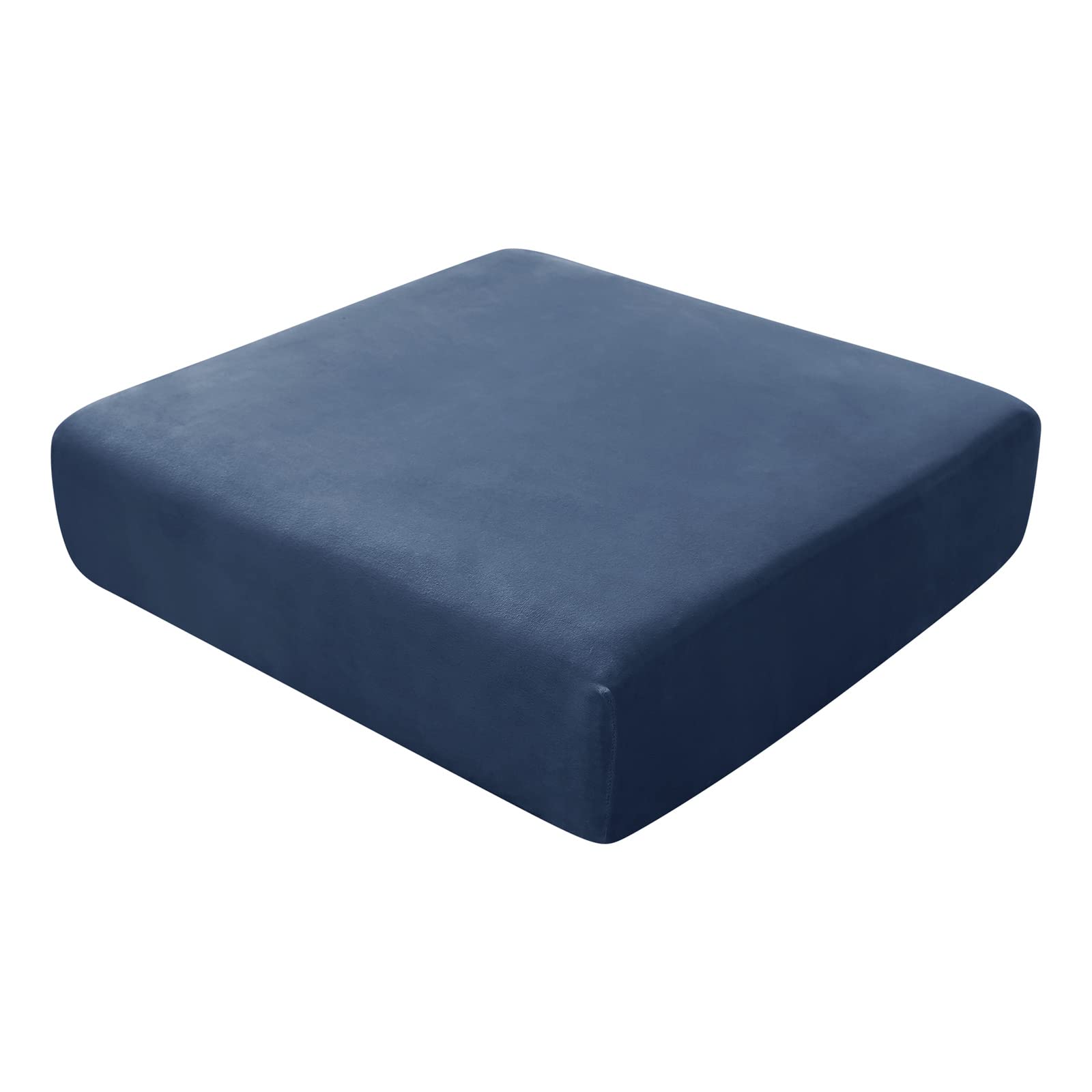 Bxful Navy Blue Sofa Seat Cushion Covers, Sofa Cushion Slipcovers Stretch Velvet, Couch Cushion Covers Replacement For Individual Cushion With Elastic Fabric (Chaise Lounge,)